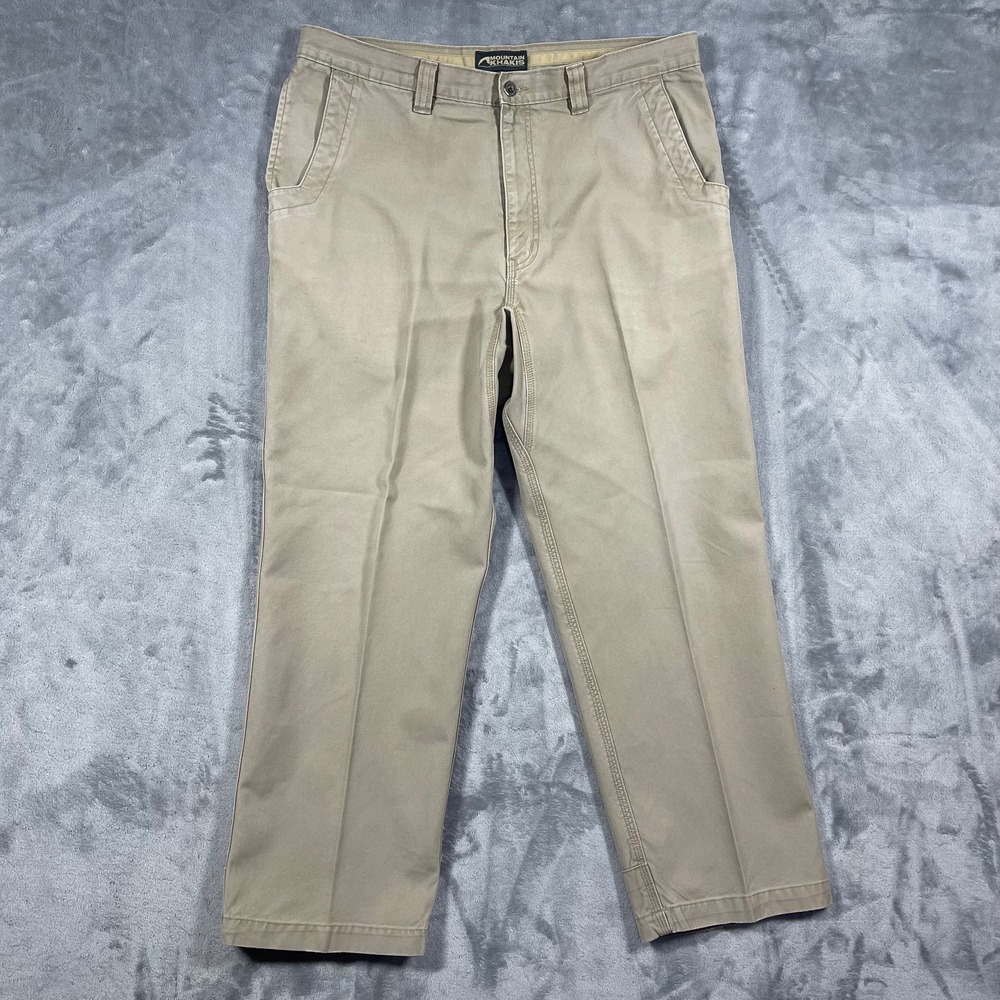 Mountain Khakis Mens Original‎ Mountain Pants Tan Size 38(37)x30 Cotton Canvas